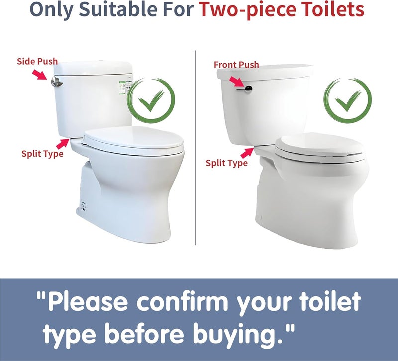 Vootenec Toilet Tank Replacement Kit for Lever-Handle Toilets - Includes Water-Saving 2-Inch Dual Flush Valve Replacement with Integrated Handle & Adjustable Fill Valve - Image 4
